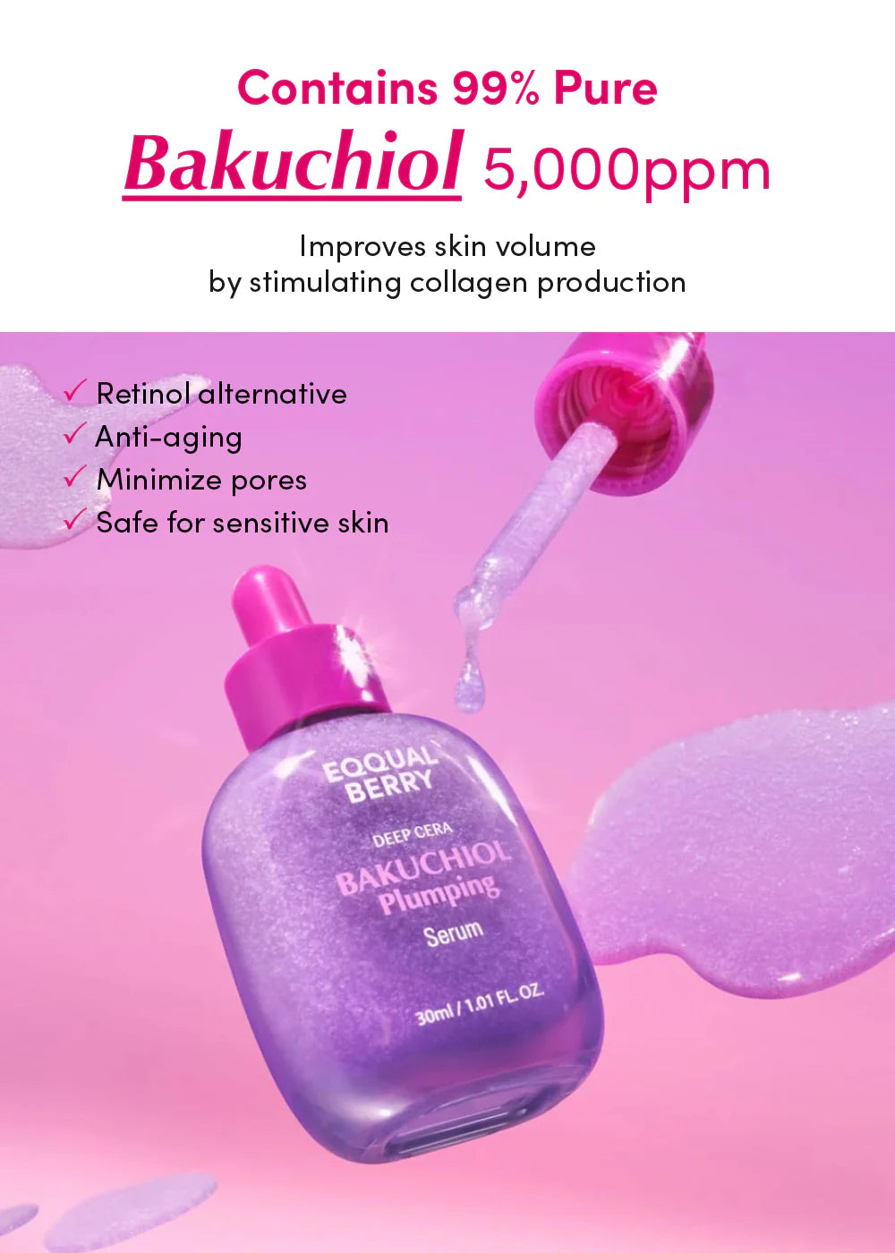 EQQUALBERRY Bakuchiol Plumping Serum 30ml