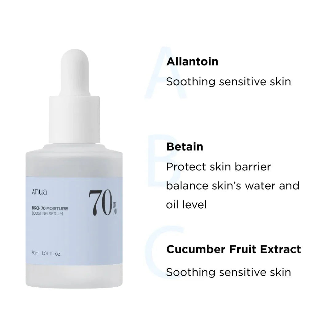Anua Birch 70% Moisture Boosting Face Serum 30ml