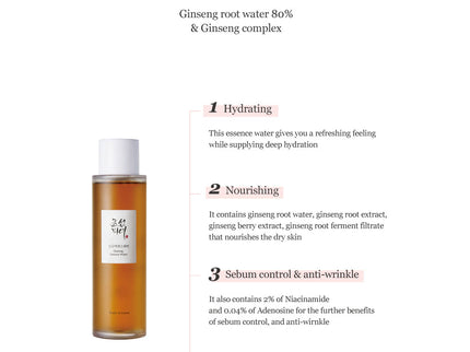 Beauty of Joseon Ginseng Essence Water Hydrating Facial Toner For All Skin Types 150ml
