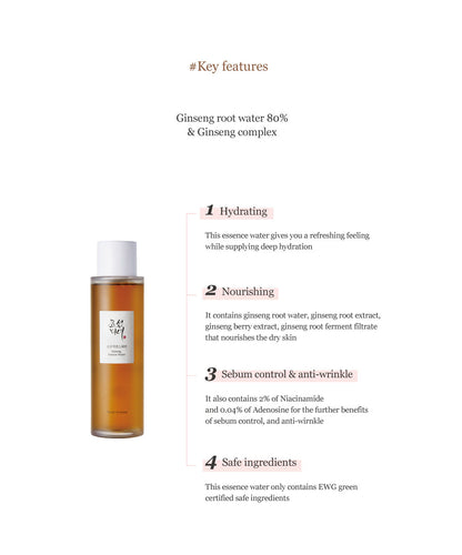 Beauty of Joseon Ginseng Essence Water Hydrating Facial Toner For All Skin Types 150ml