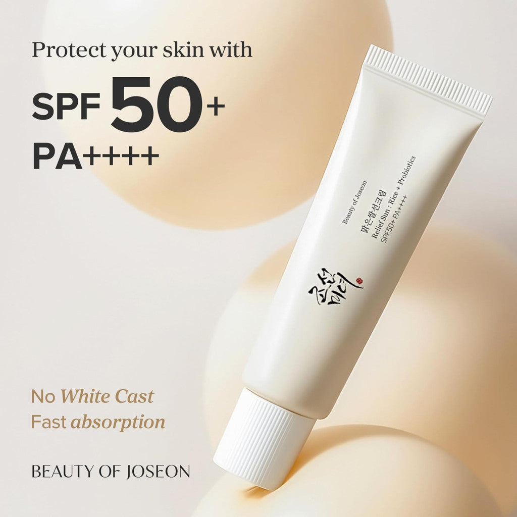 Beauty of Joseon Relief Sun Organic Sunscreen With Rice + Probiotics SPF50+ & PA++++ 50ml