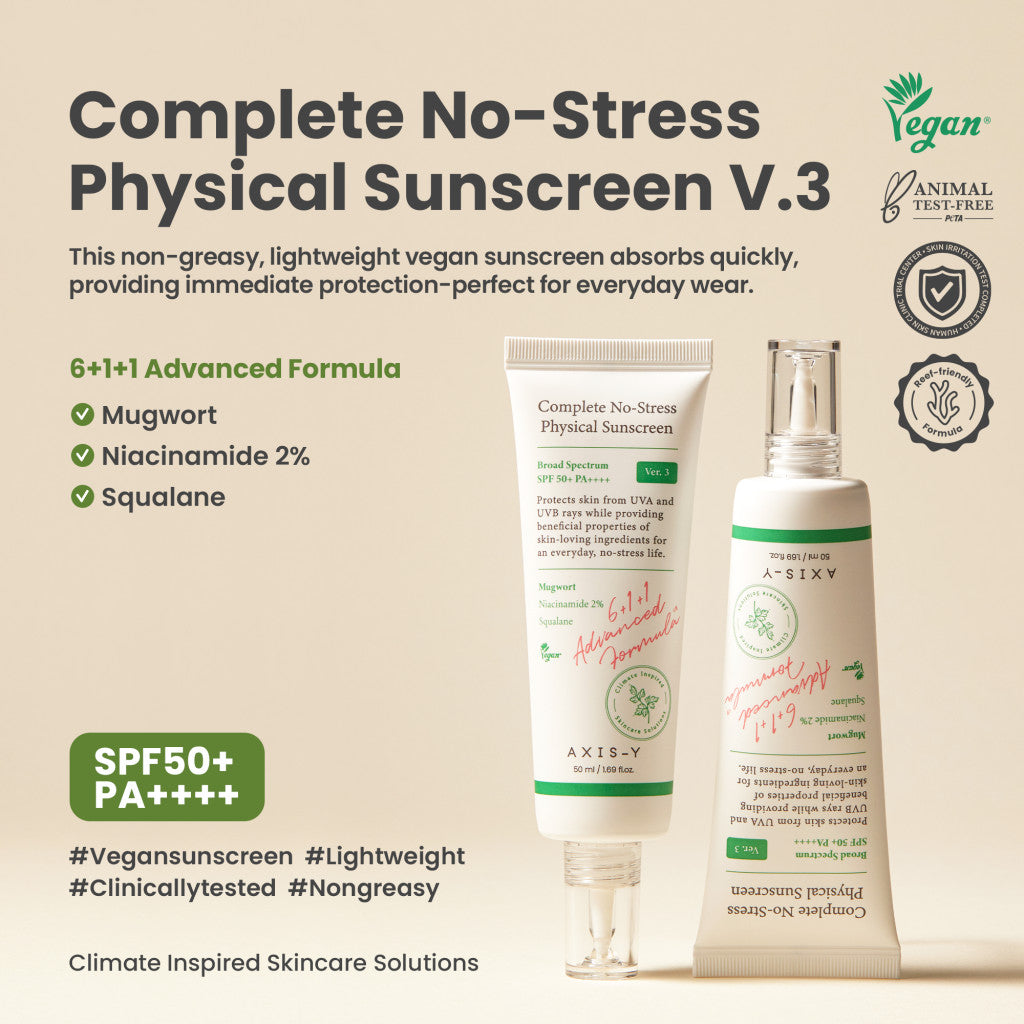 Axis-Y Complete No Stress SPF50+ PA++++ Physical Sunscreen 50ml