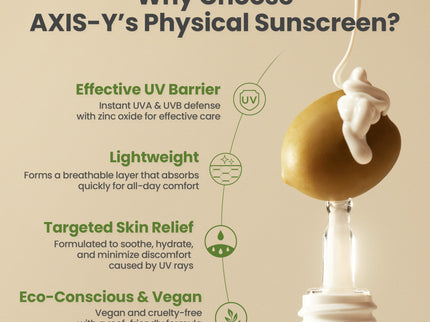 Axis-Y Complete No Stress SPF50+ PA++++ Physical Sunscreen 50ml
