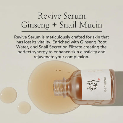 Beauty of Joseon Revive Facial Serum With Ginseng + Snail Mucin 30ml