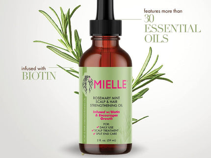MMielle Rosemary Mint Scalp & Hair Strengthening Oil Infused With Biotin For All Hair Types 59ml