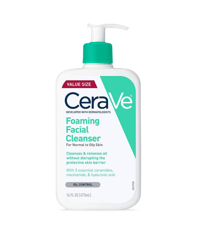 CeraVe Foaming Facial Cleanser for Oily Skin, 473 ML