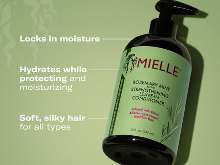 Mielle Rosemary Mint Hair Strengthening Leave-In Conditioner For All Hair Types 355ml