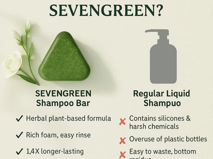 Nature Seven™ Green Shampoo Bar – Plant-Based & Nourishing
