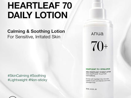Anua Heartleaf 70% Daily Lotion With Hyaluronic Acid 200ml