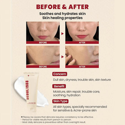 K-Secret Seoul 1988 Snail Mucin 93% + Rice Extract Cream 100ml
