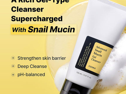 Cosrx Advanced Snail Mucin Facial Gel Cleanser 150ml