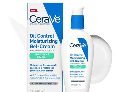CeraVe Oil Control Moisturizing Gel-Cream, Face Moisturizer for Oily Skin 89ML