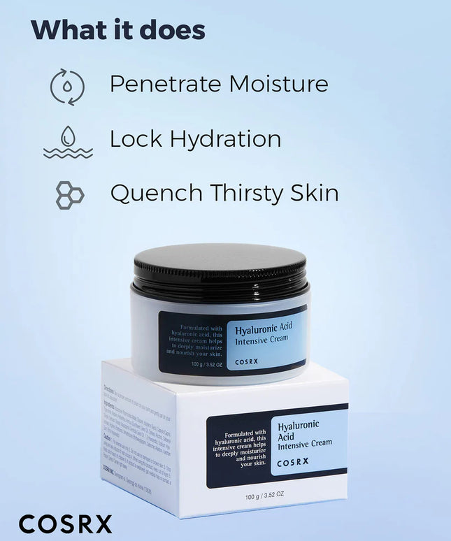 Cosrx Hyaluronic Acid Intensive Moisturizing Cream For Dry Dehydrated Skin 100g