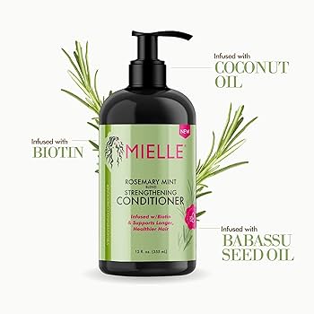 Mielle Rosemary Mint Hair Strengthening Shampoo With Biotin For All Hair Types 355ml
