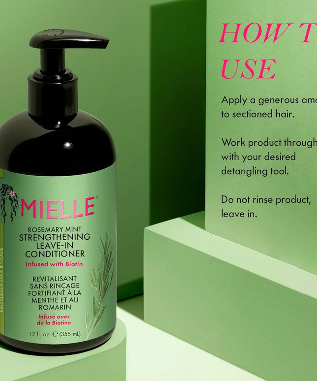 Mielle Rosemary Mint Hair Strengthening Leave-In Conditioner For All Hair Types 355ml