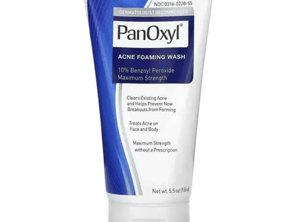 PanOxyl 10% Benzoyl Peroxide Acne Foaming Wash For Face & Body 156g