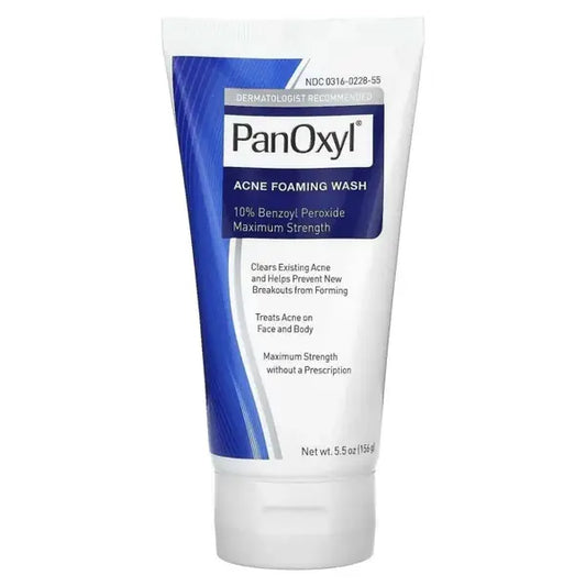 PanOxyl 10% Benzoyl Peroxide Acne Foaming Wash For Face & Body 156g