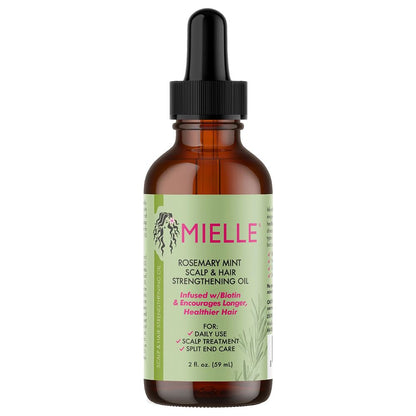 MMielle Rosemary Mint Scalp & Hair Strengthening Oil Infused With Biotin For All Hair Types 59ml