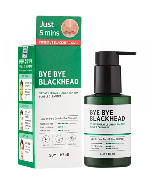 Some by Mi Bye Bye Blackhead Green Tea Tox Bubble Cleanser - 120 gms