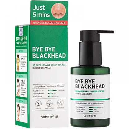 Some by Mi Bye Bye Blackhead Green Tea Tox Bubble Cleanser - 120 gms