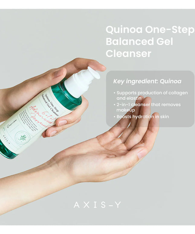 Axis-Y Quinoa One Step Balanced Clear + Hydrate Gel Cleanser 180ml