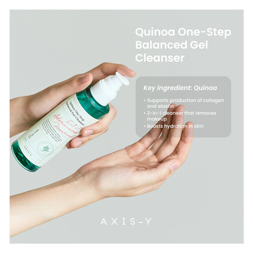 Axis-Y Quinoa One Step Balanced Clear + Hydrate Gel Cleanser 180ml