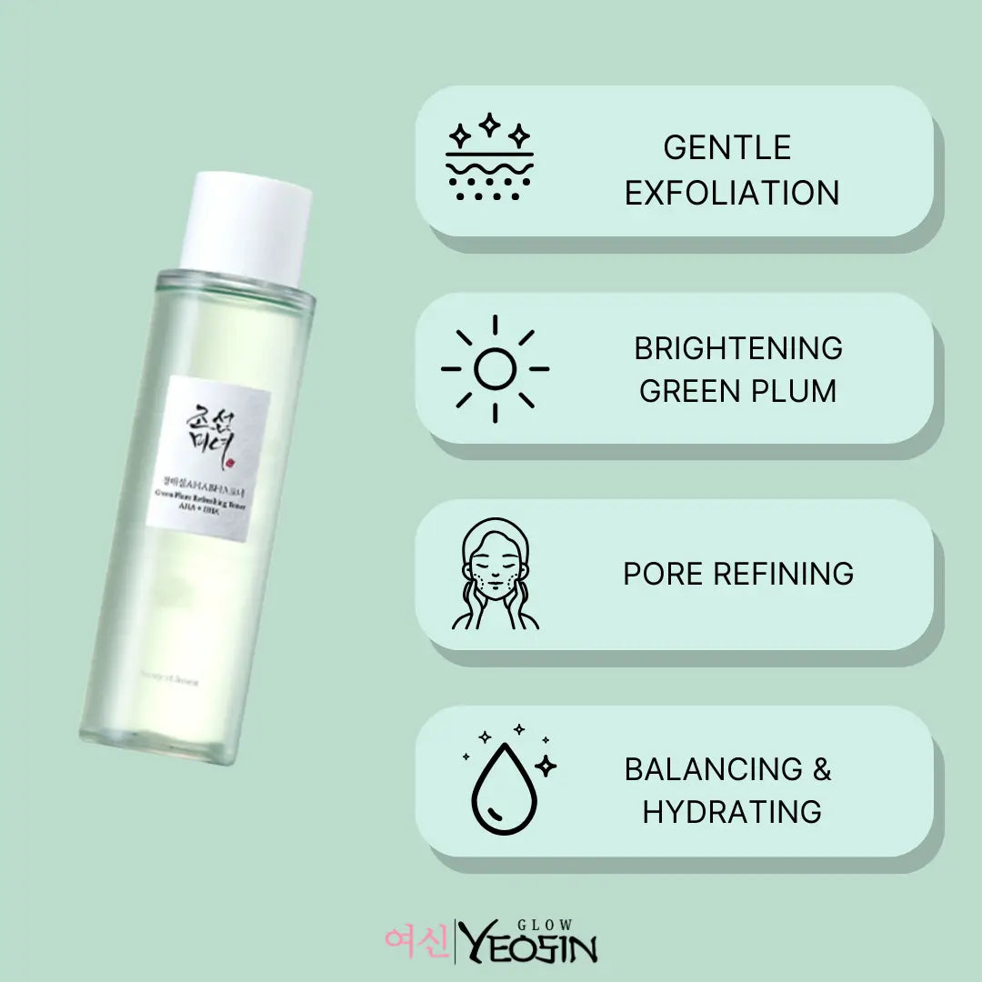 Beauty of Joseon Green Plum AHA + BHA Refreshing Face Toner For All Skin Types 150ml