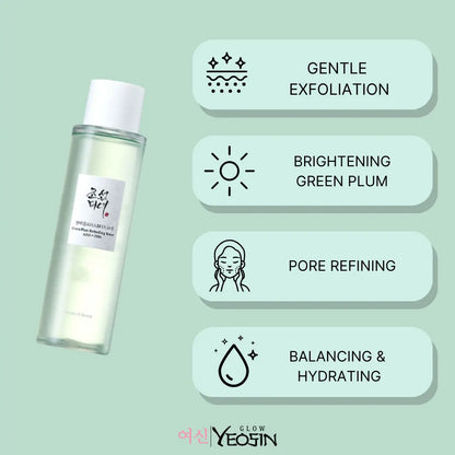 Beauty of Joseon Green Plum AHA + BHA Refreshing Face Toner For All Skin Types 150ml