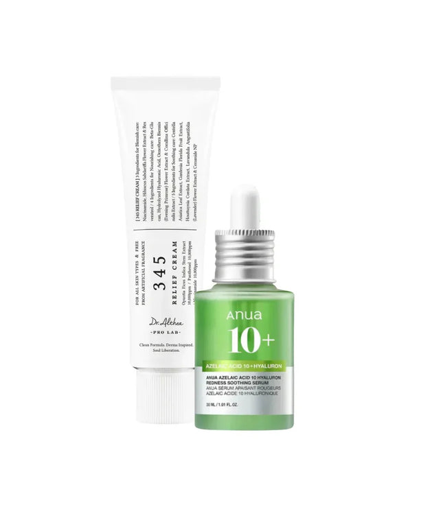 Dr. Althea 345 Relief Cream & Anua Azelaic Acid 10+ Hyaluron Serum Set