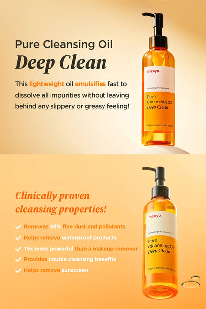 ma:nyo Pure Cleansing Oil Blackhead Melting, Daily Makeup Removal  (Deep Clean) 200ml