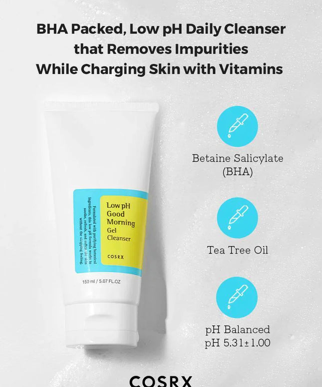 Cosrx Low PH Good Morning Gel Cleanser For All Skin Types 150ml