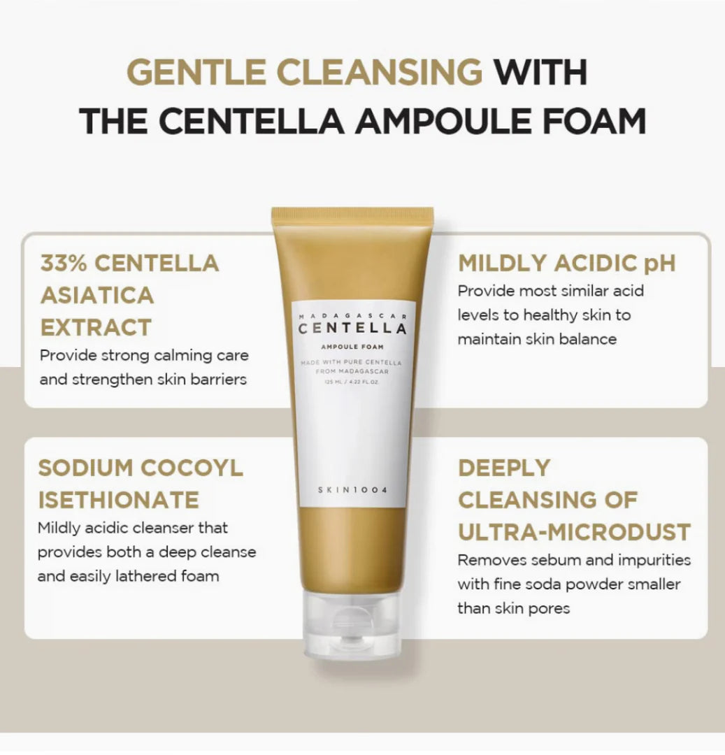 Skin1004 Madagascar Centella Ampoule Cleansing Foam 125ml