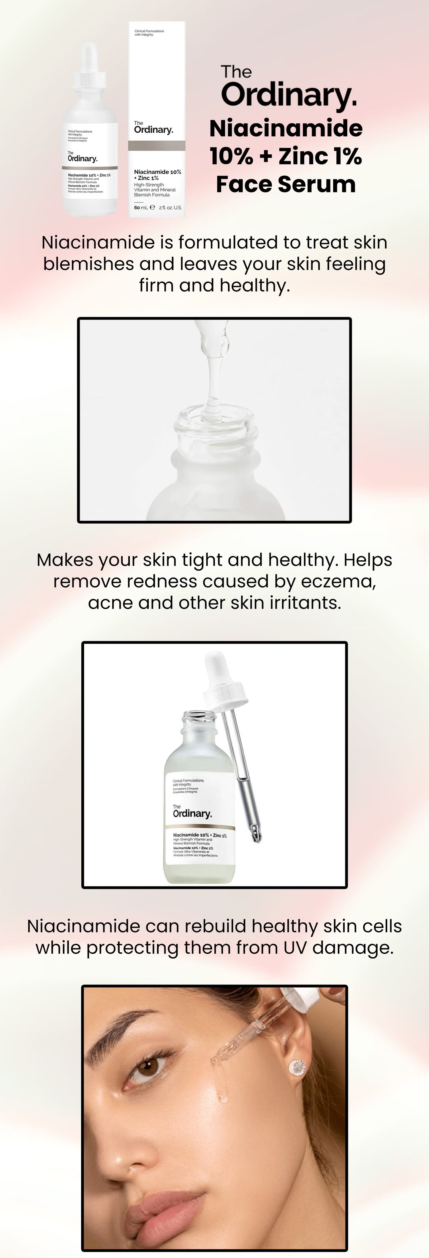 The Ordinary Niacinamide 10% & Zinc 1% Water Based Face Serum For Blemish- Prone Skin 30ml