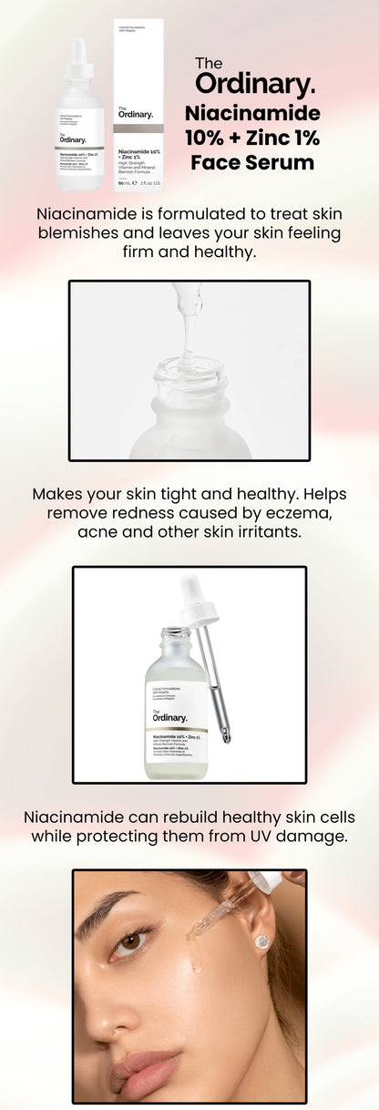 The Ordinary Niacinamide 10% & Zinc 1% Water Based Face Serum For Blemish- Prone Skin 30ml
