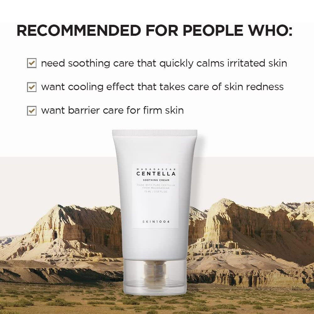 Skin1004 Madagascar Centella Soothing Face Cream For Sensitive Skin 75ml