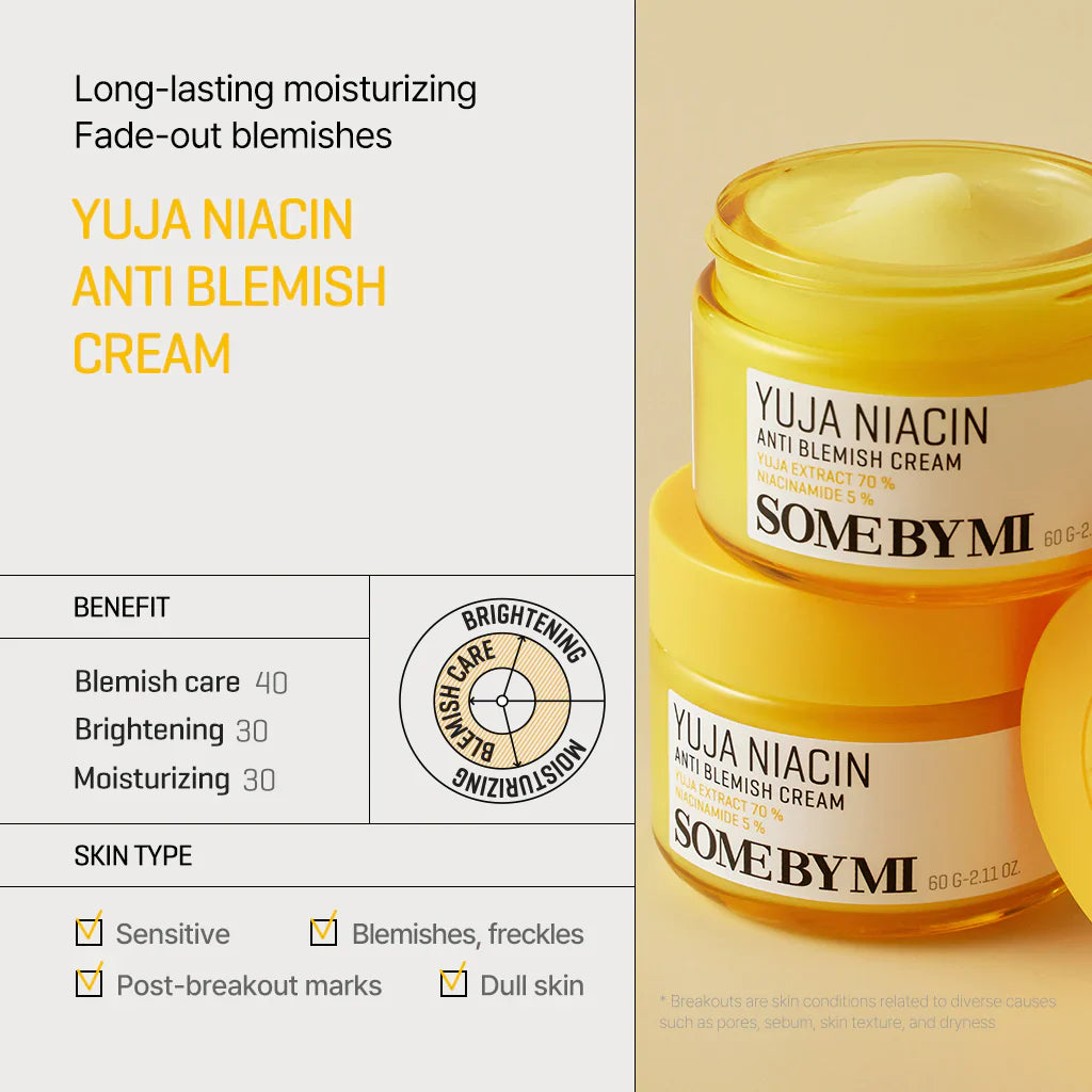 SOME BY MI Yuja Niacin Anti Blemish Cream - 60ml