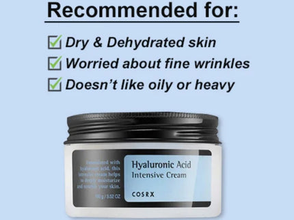 Cosrx Hyaluronic Acid Intensive Moisturizing Cream For Dry Dehydrated Skin 100g