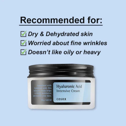 Cosrx Hyaluronic Acid Intensive Moisturizing Cream For Dry Dehydrated Skin 100g