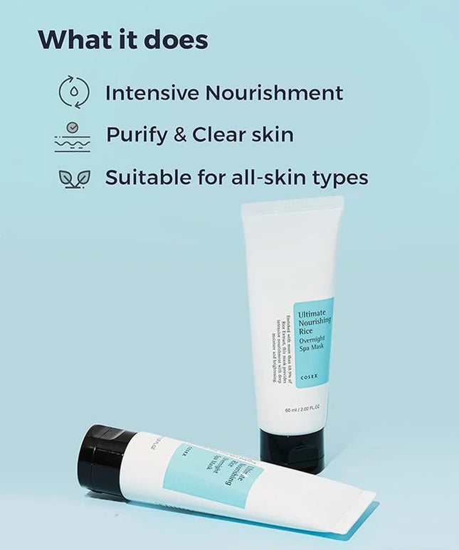 Cosrx Ultimate Nourishing Rice Overnight Spa Mask 60ml