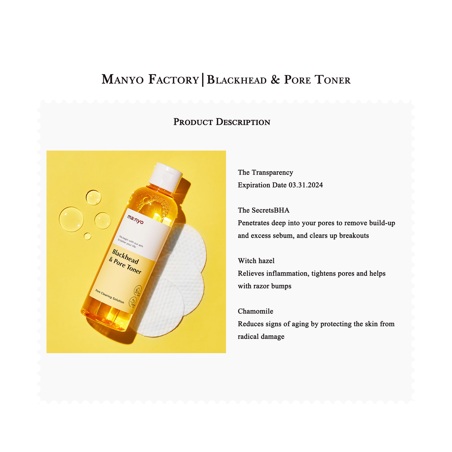 ma:nyo: Blackhead & Pore Toner 210ml