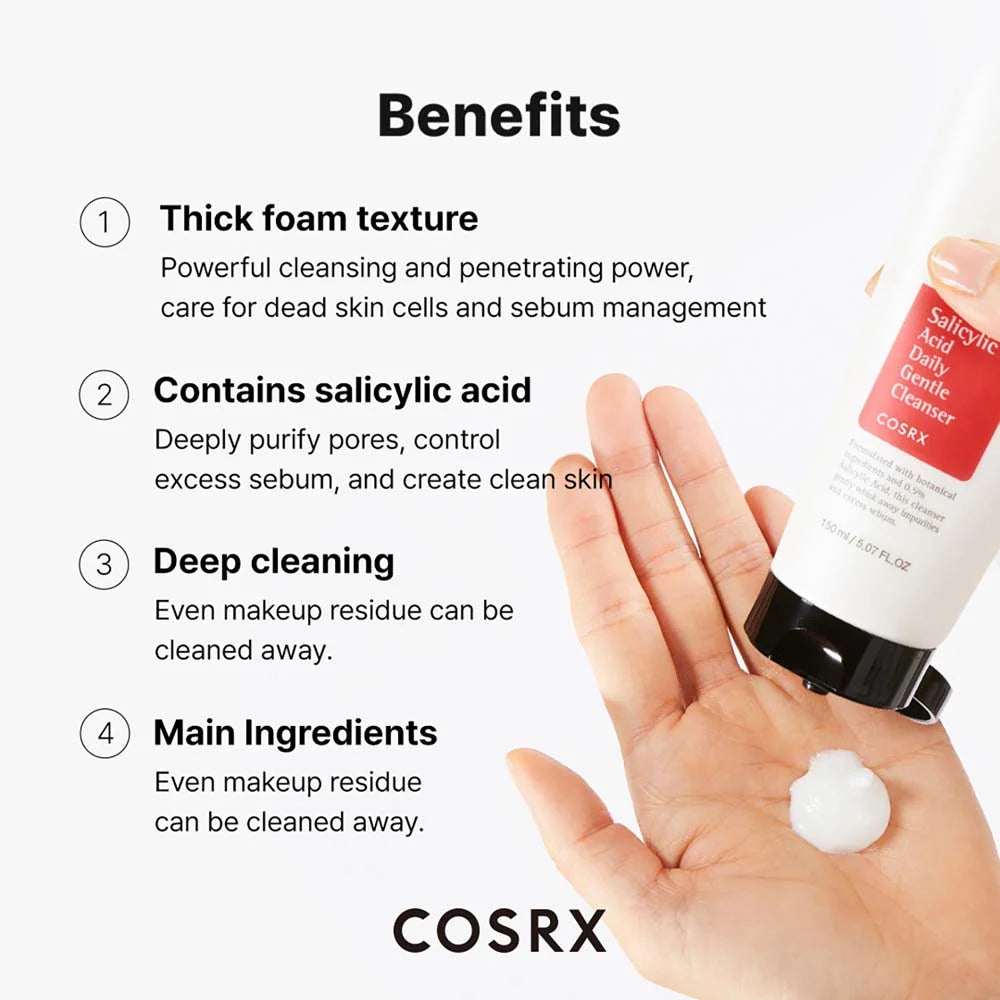 Cosrx Salicylic Acid Daily Gentle Cleanser For Oily Skin 150ml