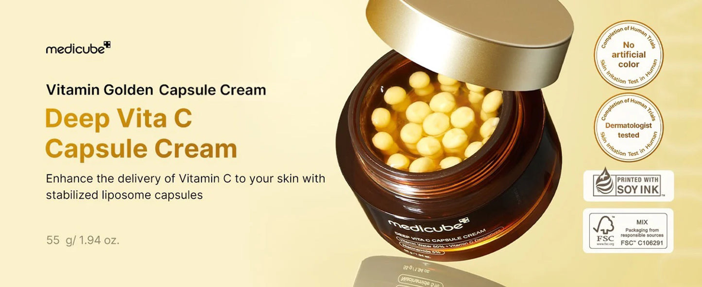 Medicube Deep Vitamin C Golden Capsule Face Moisturizer 55g