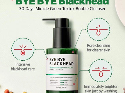 Some by Mi Bye Bye Blackhead Green Tea Tox Bubble Cleanser - 120 gms