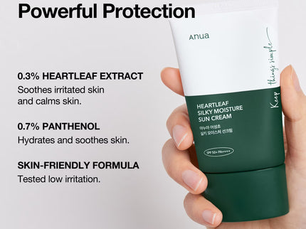 Anua Heartleaf Silky Moisture Sun Cream 50ml