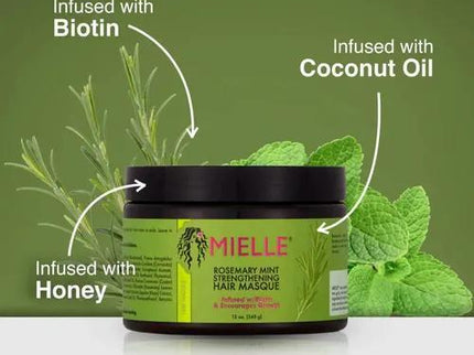 Mielle Rosemary Mint Hair Strengthening Masque With Biotin For Hair Types 340g