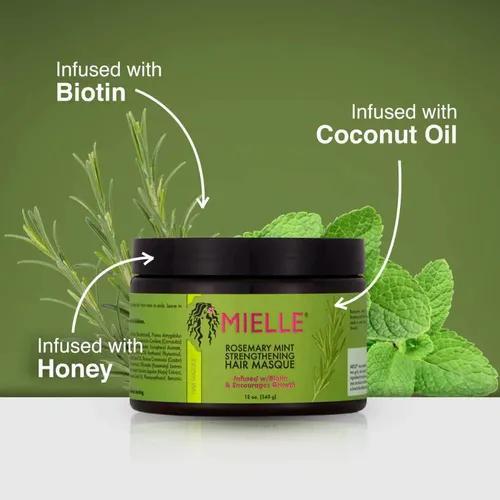 Mielle Rosemary Mint Hair Strengthening Masque With Biotin For Hair Types 340g