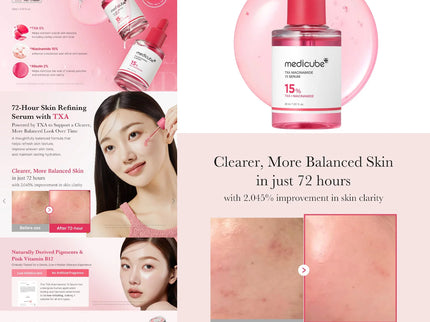 Medicube TXA+Niacinamide 15% Glow Facial Serum 30ml