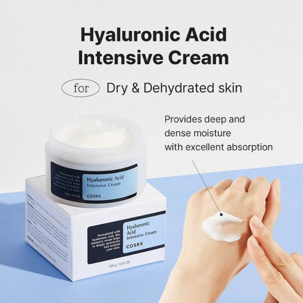 Cosrx Hyaluronic Acid Intensive Moisturizing Cream For Dry Dehydrated Skin 100g