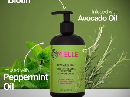 Mielle Rosemary Mint Hair Strengthening Leave-In Conditioner For All Hair Types 355ml